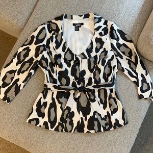 Graphic print 3/4 sleeve jacket